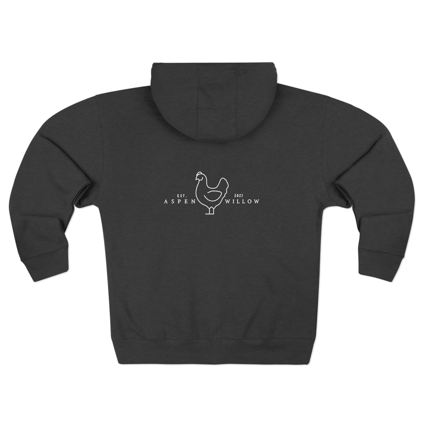 Aspen Willow Homestead Zip Hoodie With Rooster