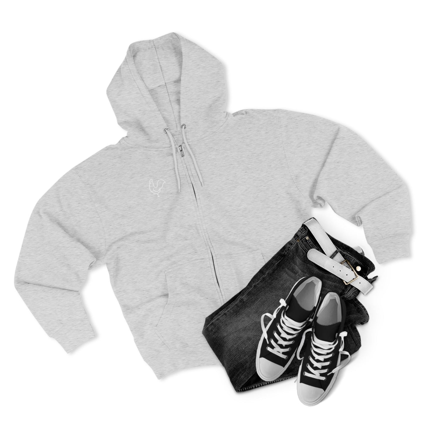 Aspen Willow Homestead Zip Hoodie With Rooster