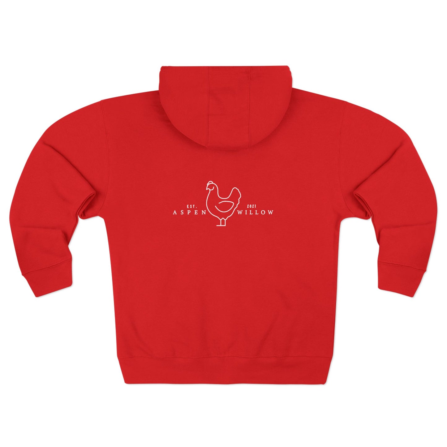 Aspen Willow Homestead Zip Hoodie With Rooster