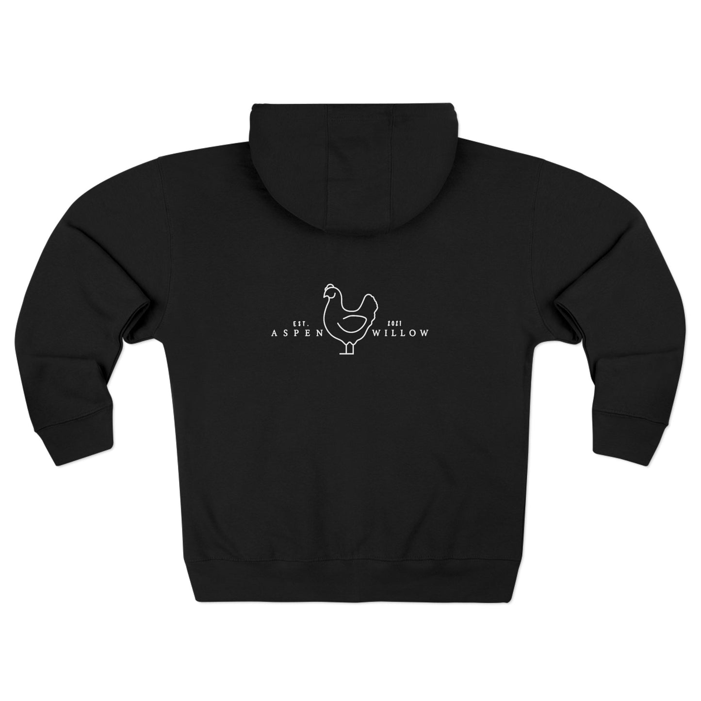 Aspen Willow Homestead Zip Hoodie With Rooster