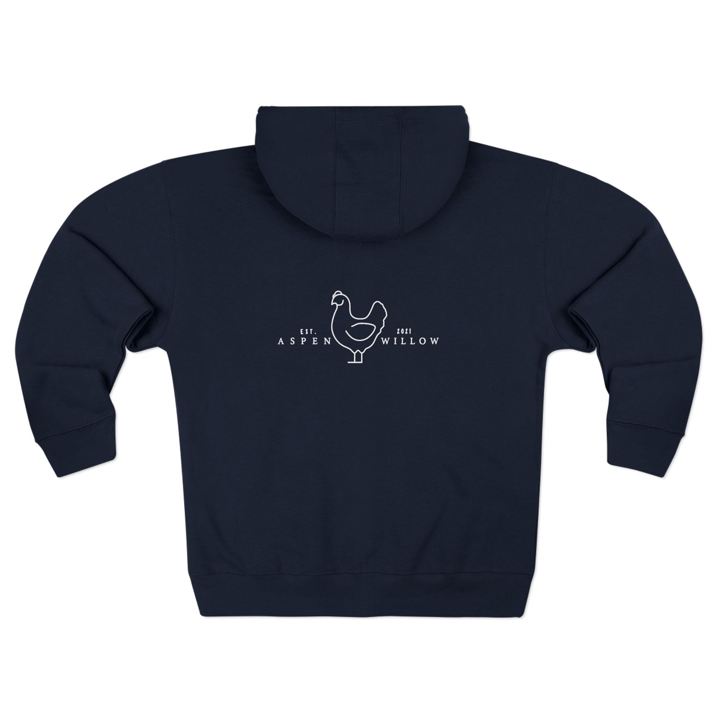 Aspen Willow Homestead Zip Hoodie With Rooster