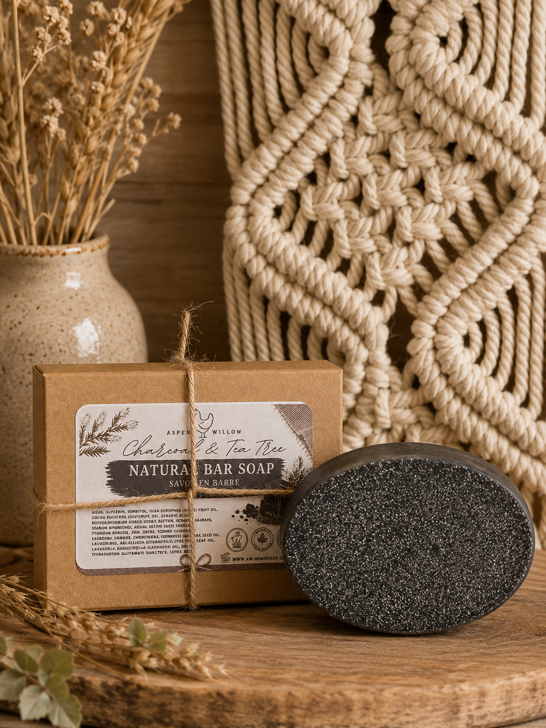 Charcoal & Tea Tree - Natural Bar Soap