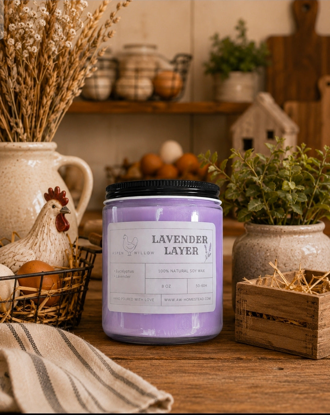 LAVENDER LAYER Soy Wax Candle