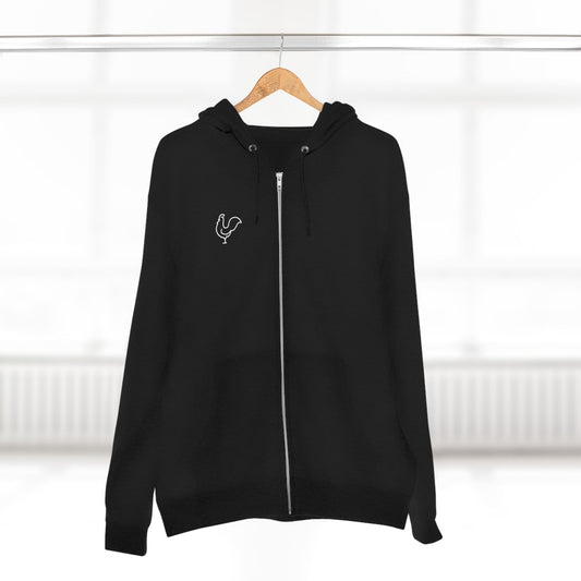 Cozy Unisex Zip Hoodie with Chicken Design - Perfect for Farm Lovers