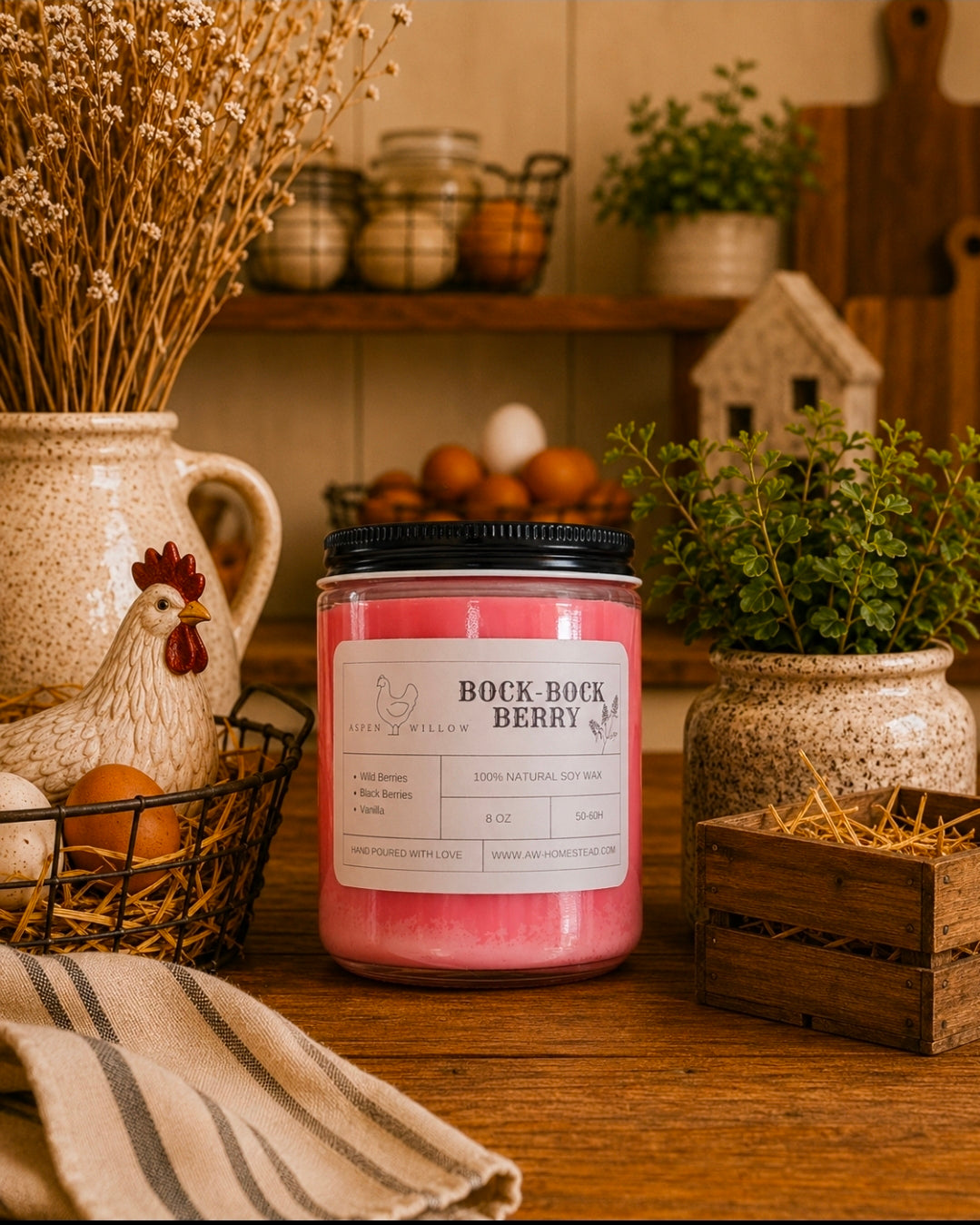 BOCK-BOCK-BERRY Soy Wax Candle