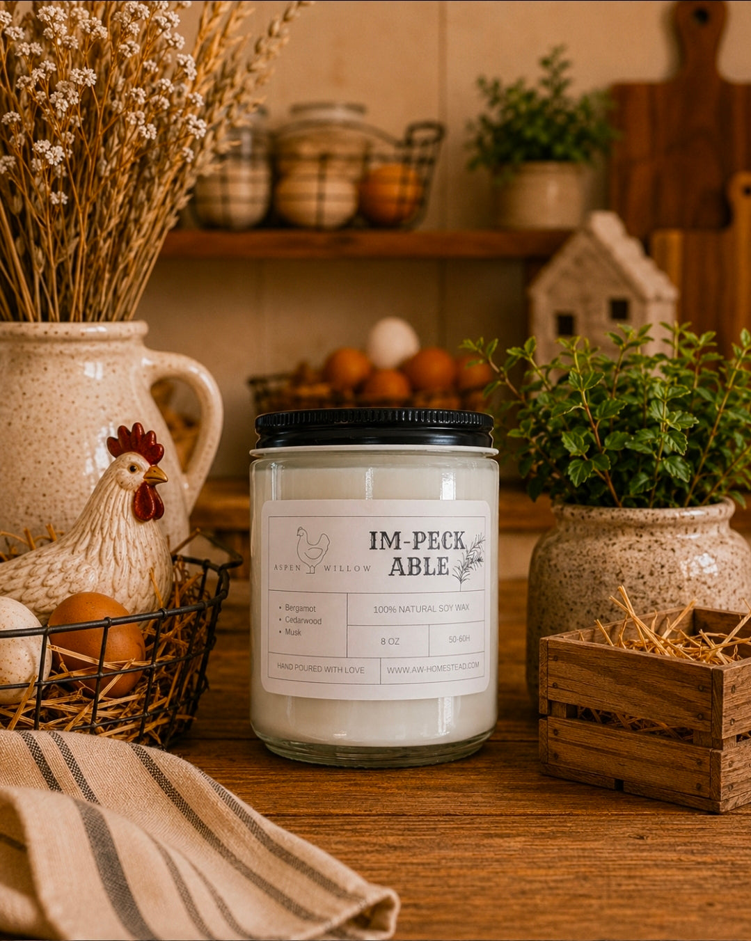 IM-PECK-ABLE Soy Wax Candle