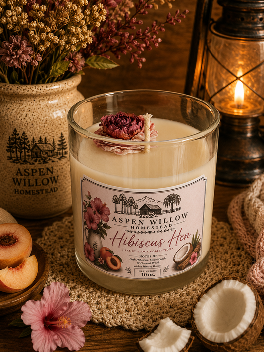 Hibiscus Hen - Soy Wax Candle