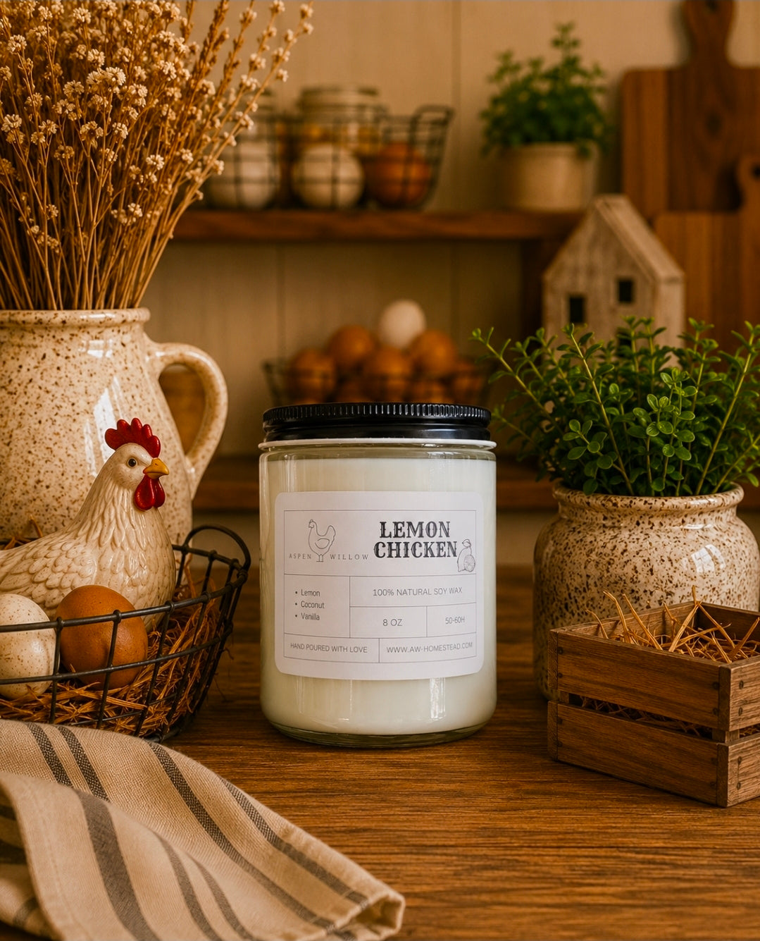 LEMON CHICKEN Soy Wax Candle