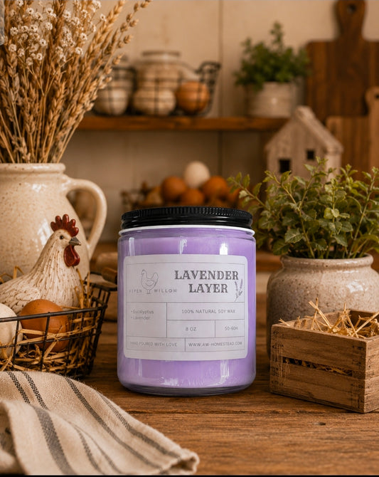 LAVENDER LAYER Soy Wax Candle